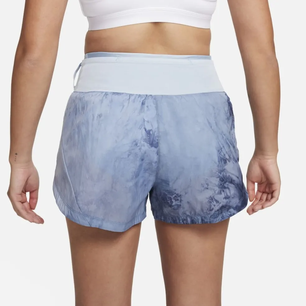 Nike Womens Trail Repel Mid Rise 3 Running Shorts in Blue