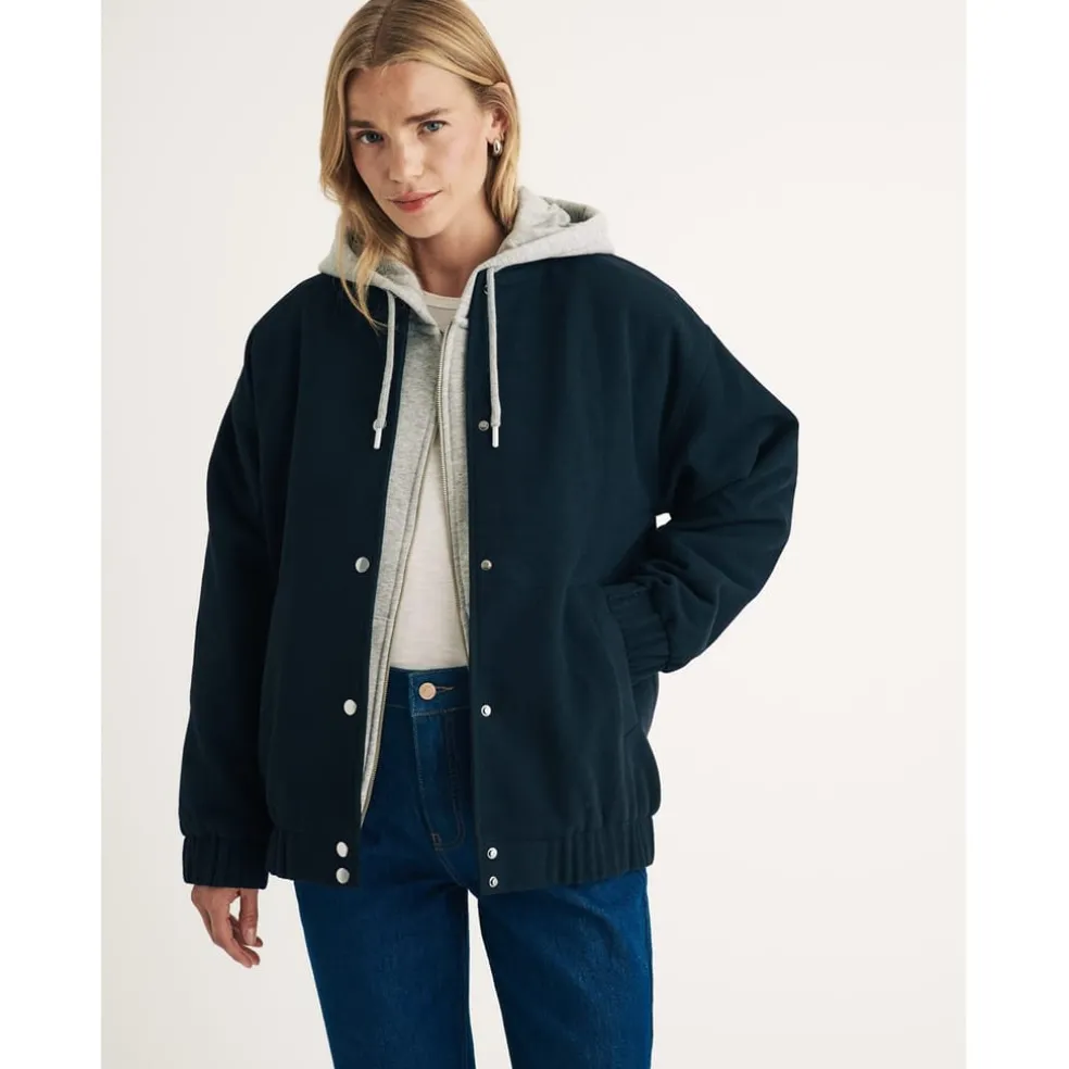 Nobodys Child Bomber Jacket in Blue