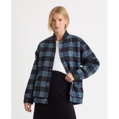 Nobodys Child Chk Bomber Jacket in Blue
