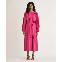 Nobodys Child Mayall Crew Neck Midi A-Line Dress in Pink