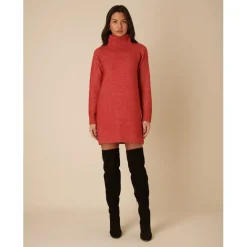 Nobodys Child R Turtleneck Mini Sweater Dress in Red
