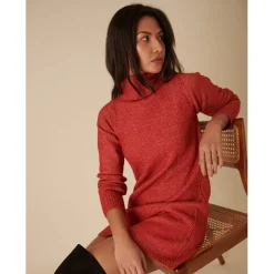Nobodys Child R Turtleneck Mini Sweater Dress in Red