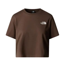North Face Cropped Simple Dome T-Shirt in Brown