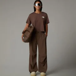 North Face Cropped Simple Dome T-Shirt in Brown