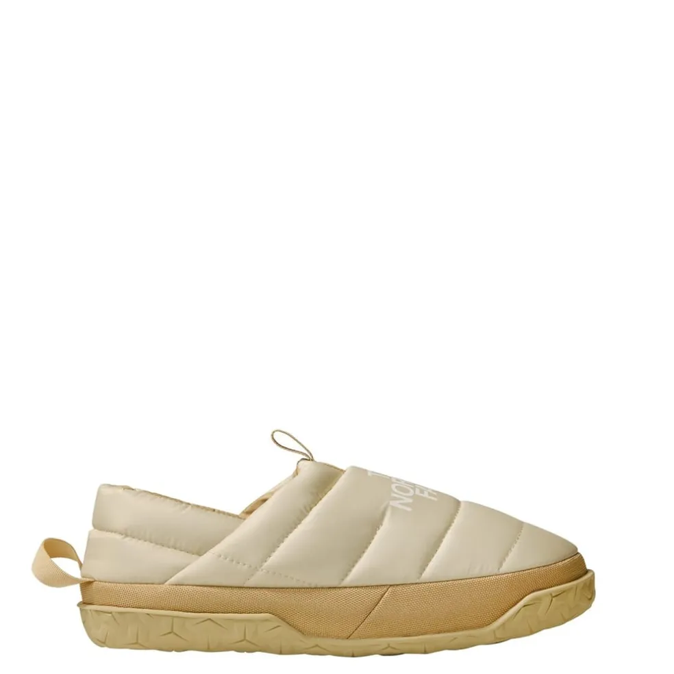 North Face Nuptse Gravel Khaki Stone Mules in Green