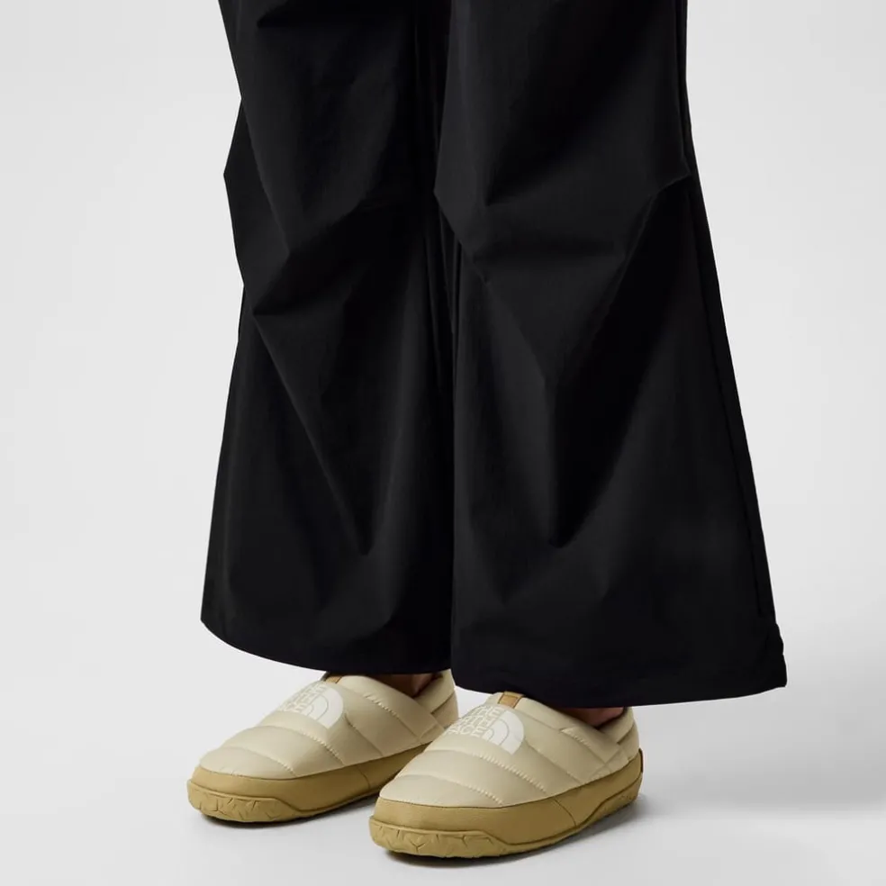 North Face Nuptse Gravel Khaki Stone Mules in Green