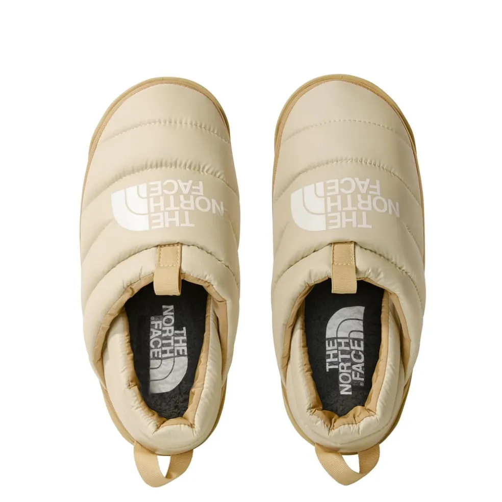 North Face Nuptse Gravel Khaki Stone Mules in Green