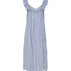 Only Allie V-Neck Midi A-Line Dress in Blue