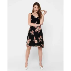 Only Kl V-Neck A-Line Dress in Black