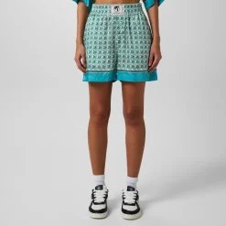Palm Angels Diamond Shorts in Green