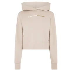 Palm Angels Hooded Relaxed Fit Palm Sunset Sweatshirt in Beige
