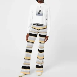Palm Angels Mirage Fitted Hoodie in White