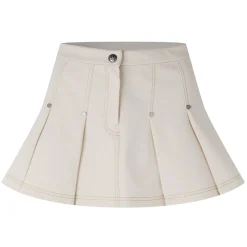 Palm Angels Pleated Mini Skirts in White