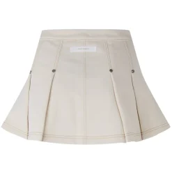 Palm Angels Pleated Mini Skirts in White