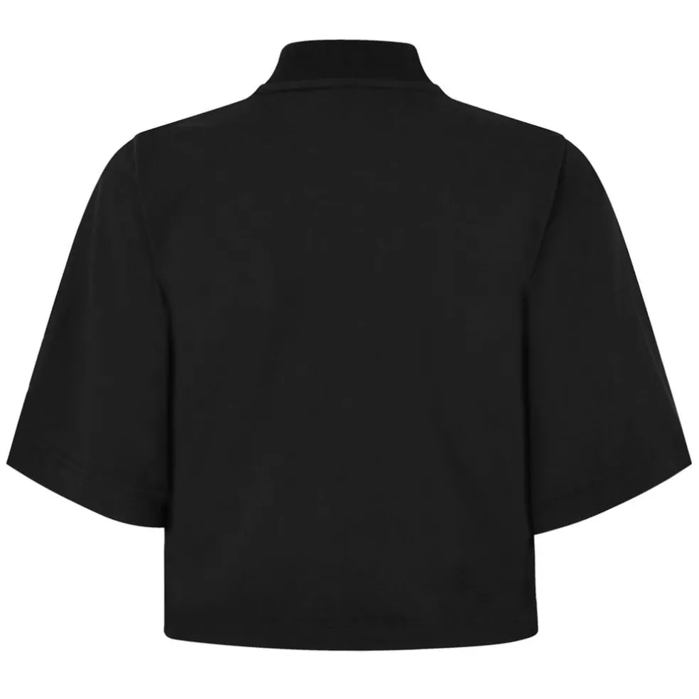 Palm Angels Sunsets Cropped T-Shirt in Black