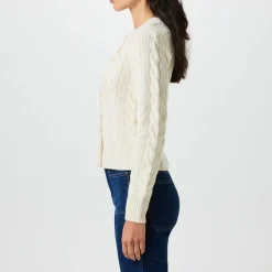 Polo Ralph Lauren Cable Knit Cardigan in Cream