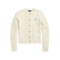Polo Ralph Lauren Cable Knit Cardigan in Cream