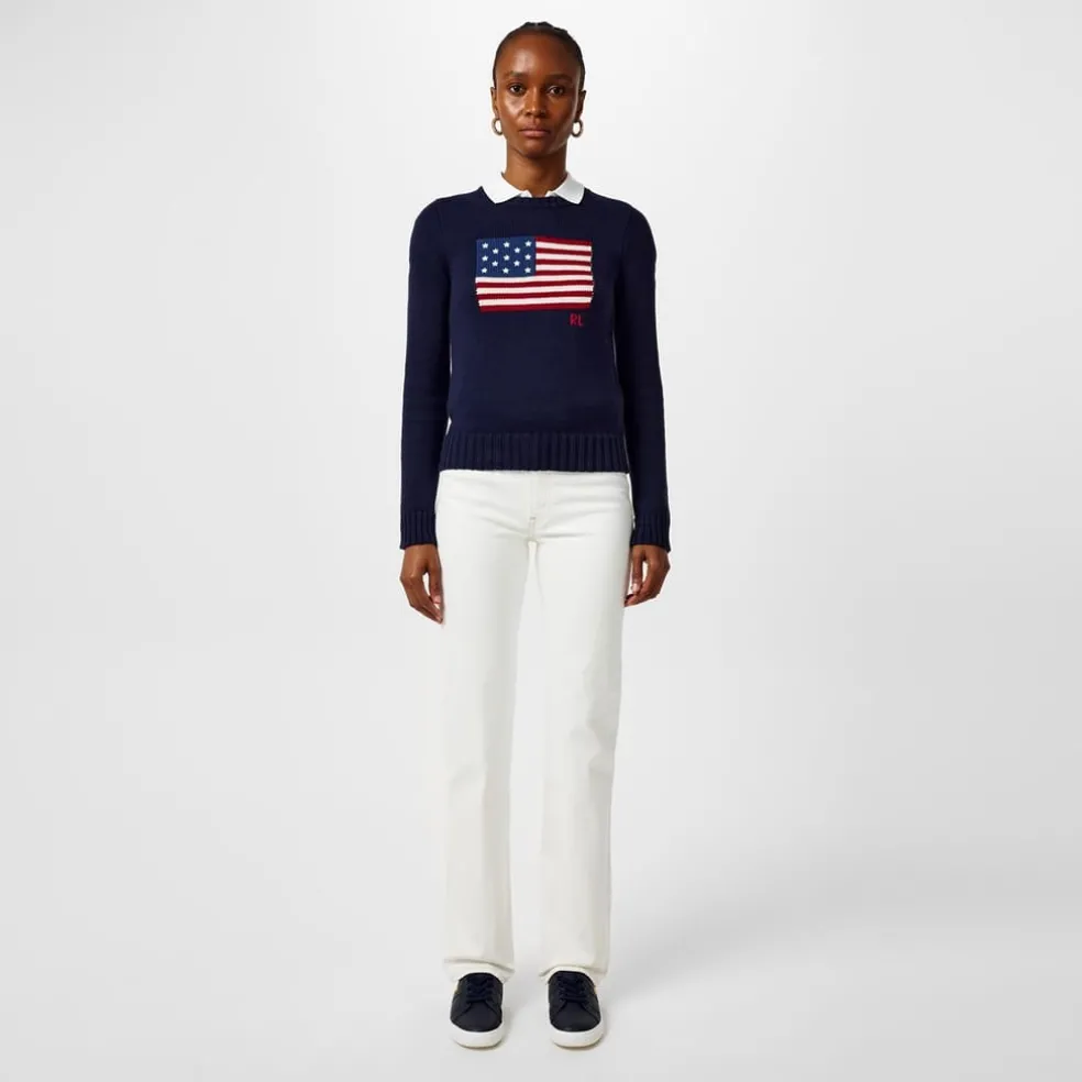 Polo Ralph Lauren Flag Sweater in Blue