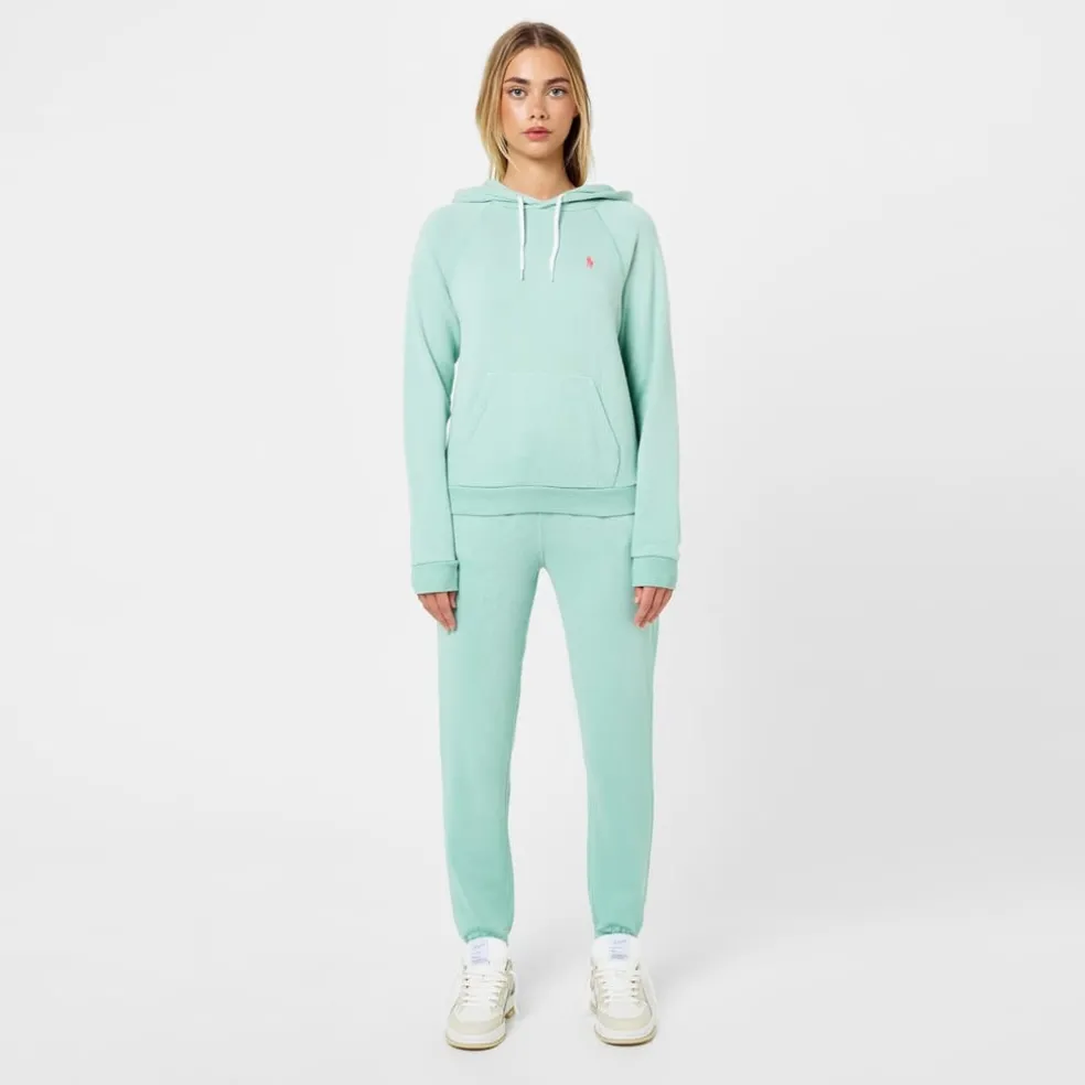 Polo Ralph Lauren Hooded Regular Fit Polo Sweatshirt in Green