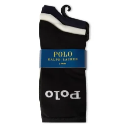 Polo Ralph Lauren Logo 3 Pack Socks in Black