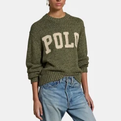 Polo Ralph Lauren Logo Crewneck Sweater in Green