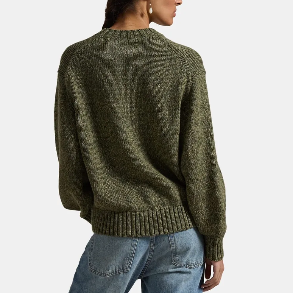 Polo Ralph Lauren Logo Crewneck Sweater in Green