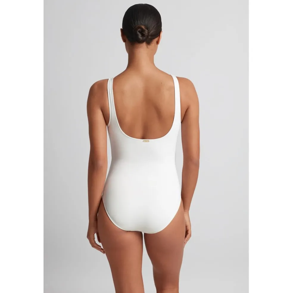 Polo Ralph Lauren Ring Front One Piece in White
