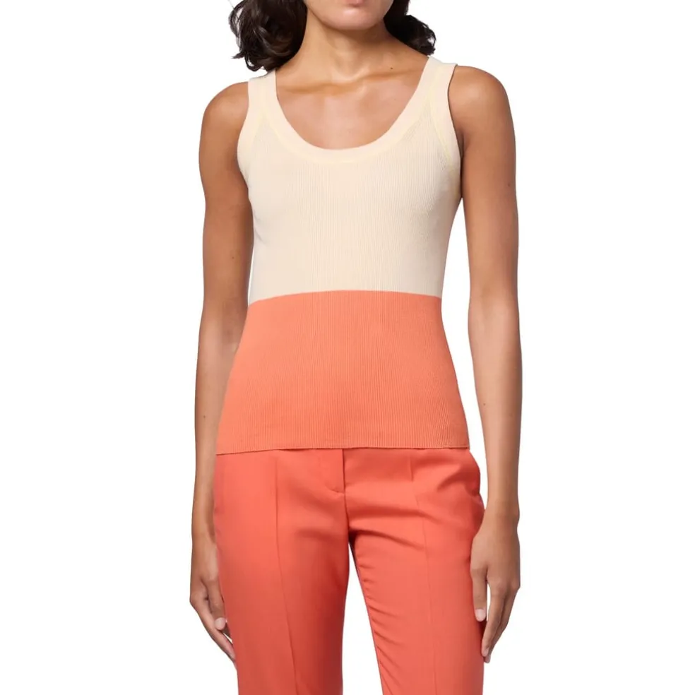 PS Paul Smith Relaxed Fit Sleeveless Sweater in White