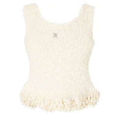 Rabanne Paco Knit Scoop Neck Tank in Beige