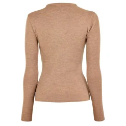 Rabanne Slim Fit Crew Neck Sweater in Beige