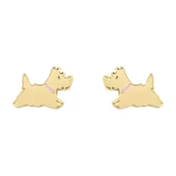 Radley Gp Dog Earng in Gold