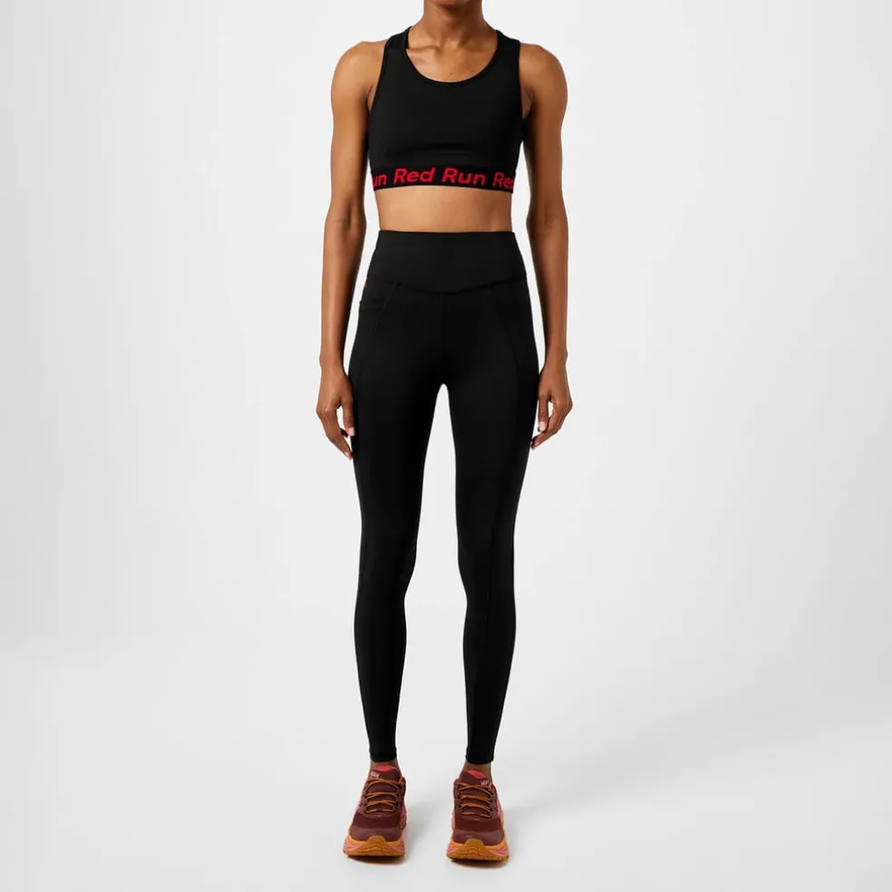 Red Run Inky Collection Sculpted Leggings in Black