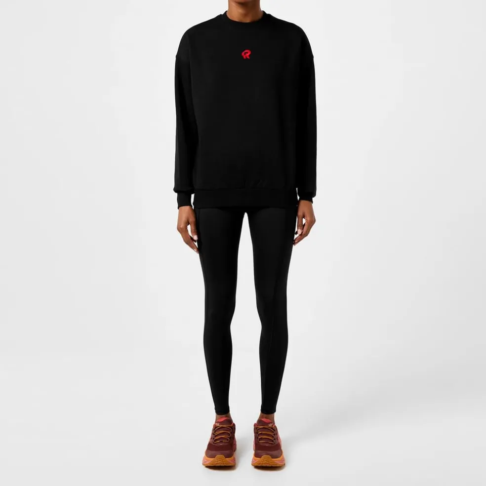 Red Run Inky Crew Sweater in Black