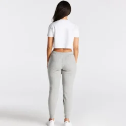 SikSilk Core Cropped Crew Neck T-Shirt in White