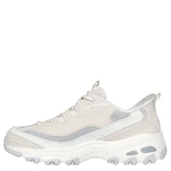 Skechers D Lites Smooth Nostalgia Low Top Trainers in Grey