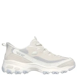 Skechers D Lites Smooth Nostalgia Low Top Trainers in Grey