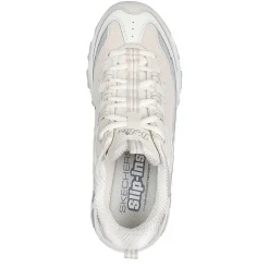 Skechers D Lites Smooth Nostalgia Low Top Trainers in Grey