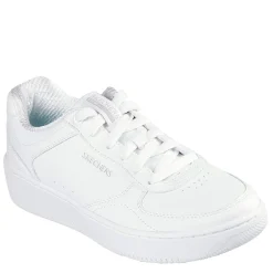 Skechers Duraleather Lace Up Air C Low Top Trainers in White