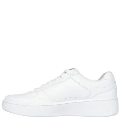 Skechers Duraleather Lace Up Air C Low Top Trainers in White