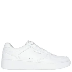 Skechers Duraleather Lace Up Air C Low Top Trainers in White