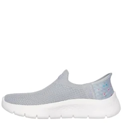 Skechers Go Walk Flex Sunset Rose Low Top Sneakers in Grey