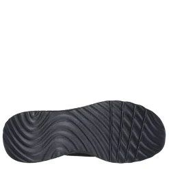 Skechers Womens Engineered Knit Bungee Slip Ins Runners in Black