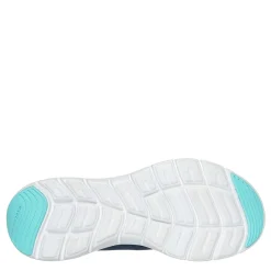Skechers Womens Engineered Mesh Lace Up W Air Cool Low Top Trainers in Blue