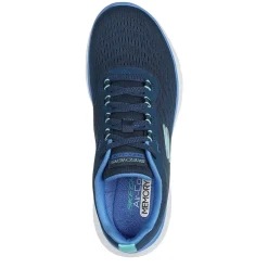 Skechers Womens Engineered Mesh Lace Up W Air Cool Low Top Trainers in Blue