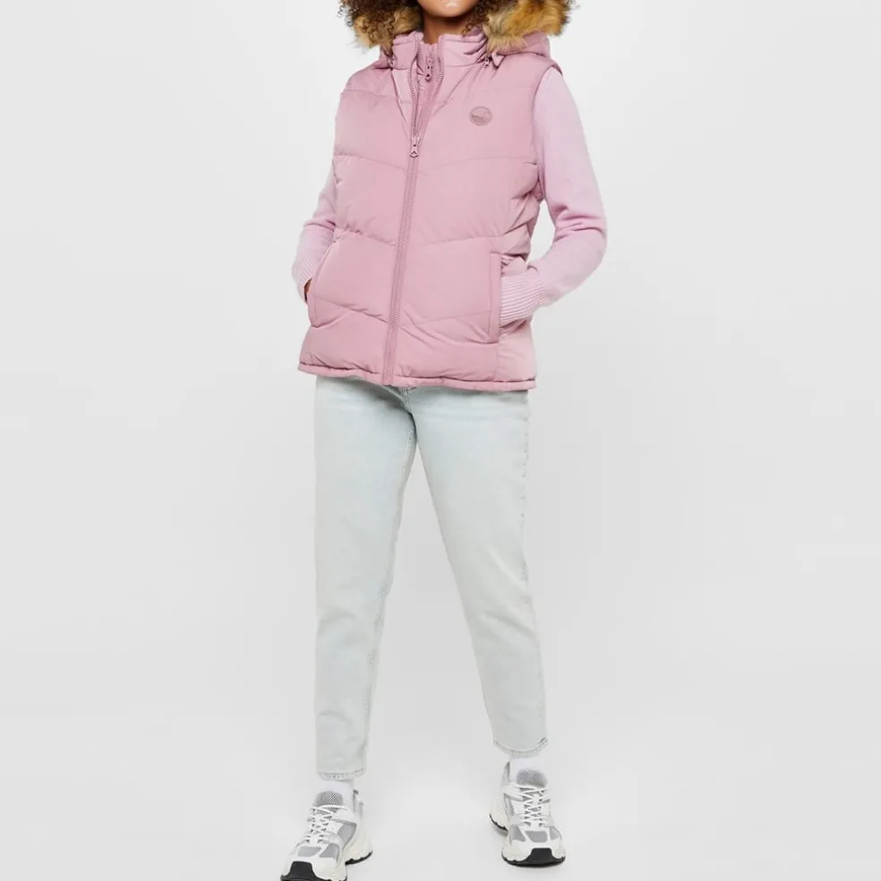 SoulCal 2 Zip Gilet Ladies in Pink