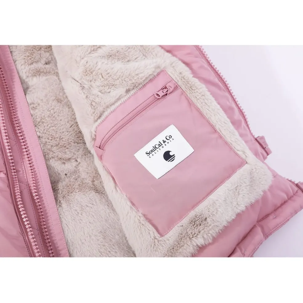 SoulCal 2 Zip Gilet Ladies in Pink