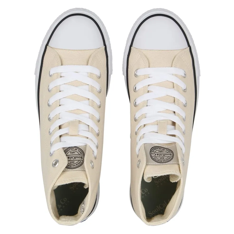 SoulCal Top Platform Trainers in Beige