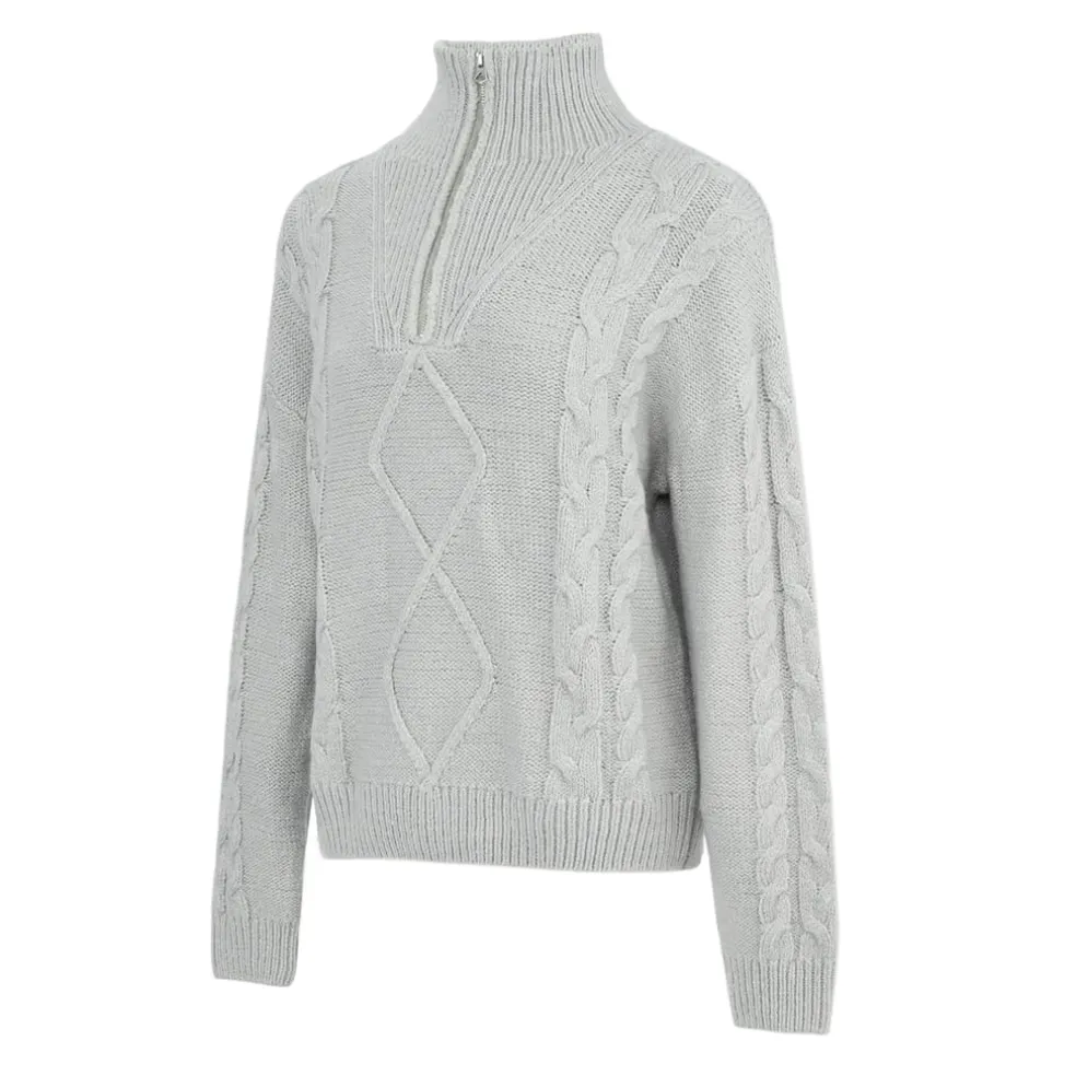 SoulCal Turtleneck Cable Knit Sweater in Grey