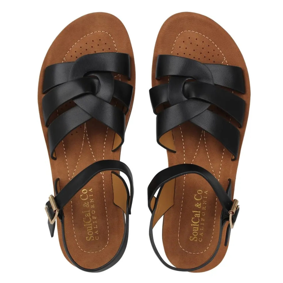 SoulCal Womens Loui Sandal in Black