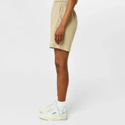 Sporty and Rich Sporty Serif Sweat Shorts in Beige
